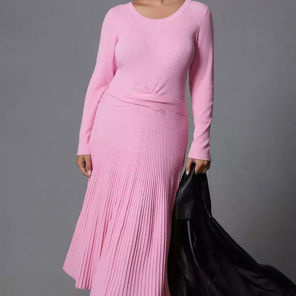 1X Chic Pink Knit Dress